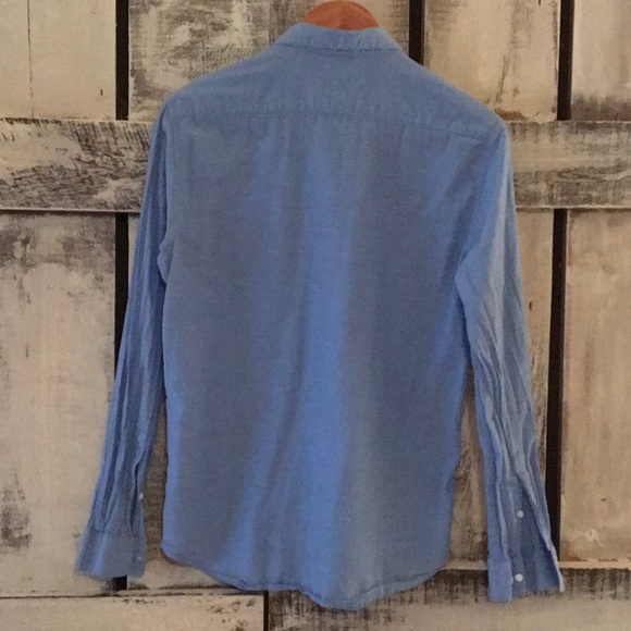 H&M Chambray Regular Fit Button Down sz S - Picture 9 of 14